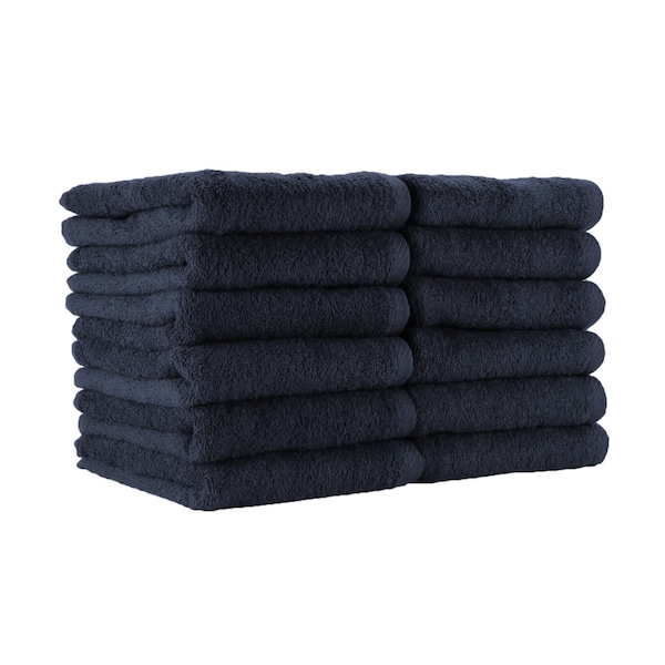 Monarch Brands Salon Towels Jr, 16in x 27in, Navy, 180PK BBJ-1627-2.5NVY-CS - main